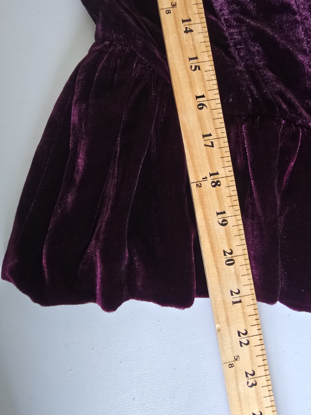 AQUA Velvet Corset Peplum Top M Purple NWT Coquette - Picture 6 of 7